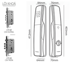 KHÓA ĐIỆN TỬ BOSCH EL800VX